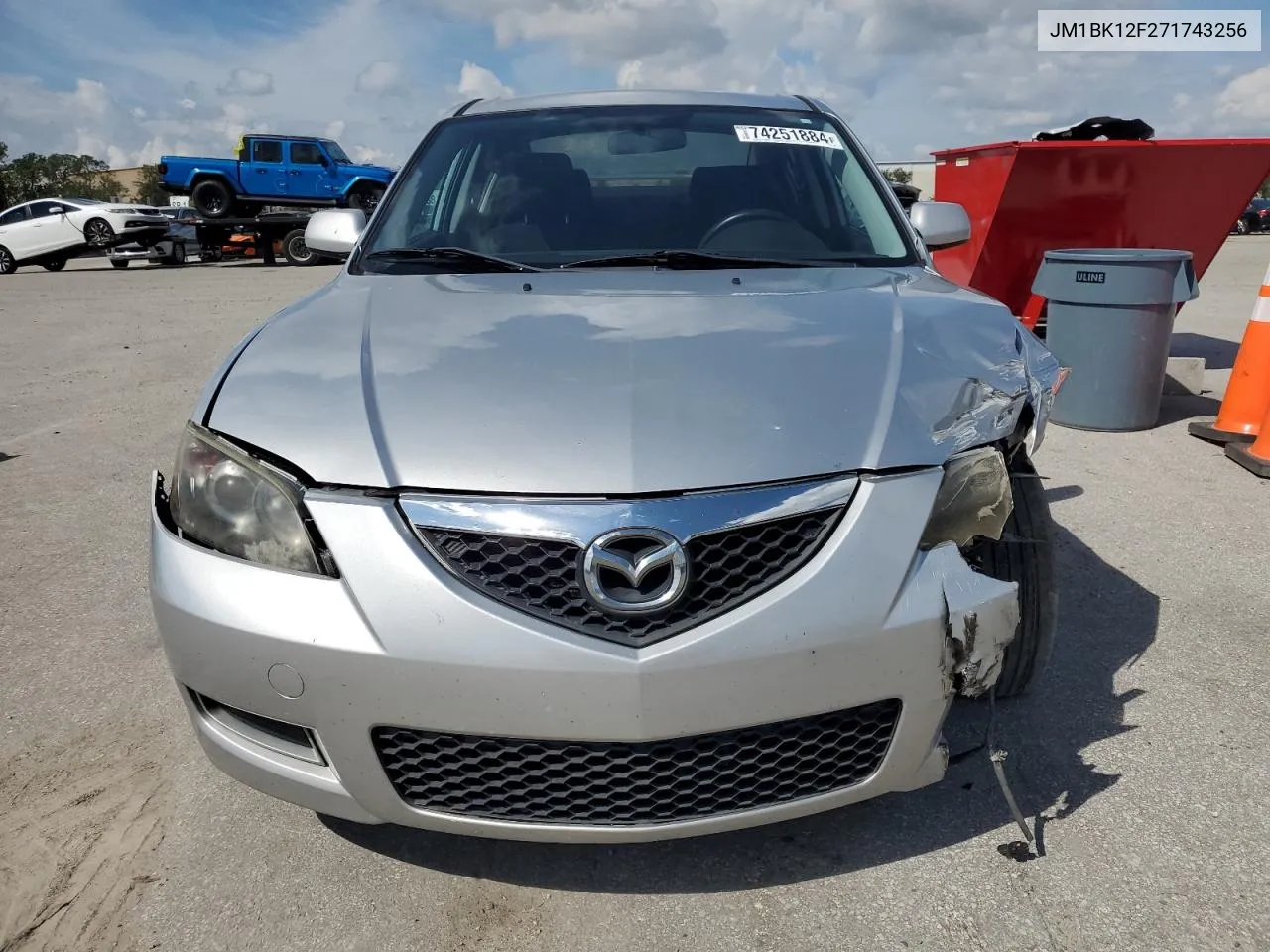 2007 Mazda 3 I VIN: JM1BK12F271743256 Lot: 74251884