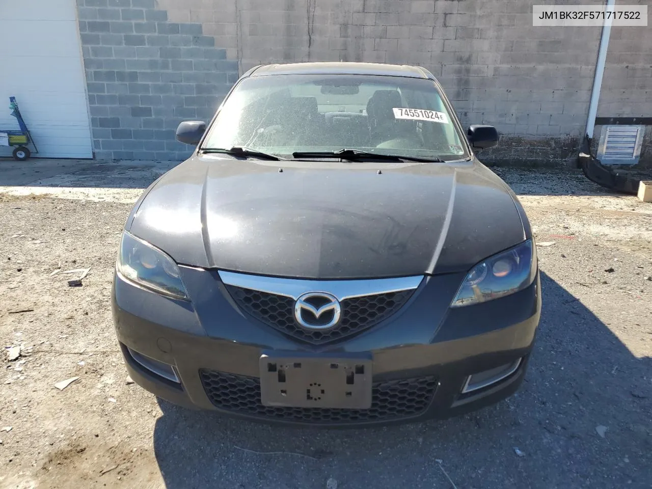 2007 Mazda 3 I VIN: JM1BK32F571717522 Lot: 74551024