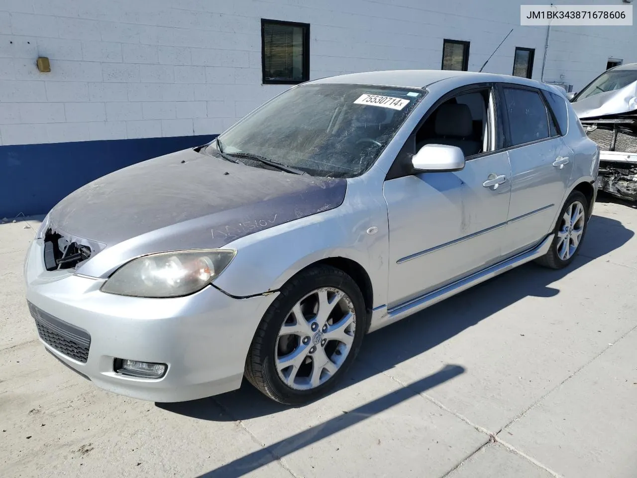 2007 Mazda 3 Hatchback VIN: JM1BK343871678606 Lot: 75530714