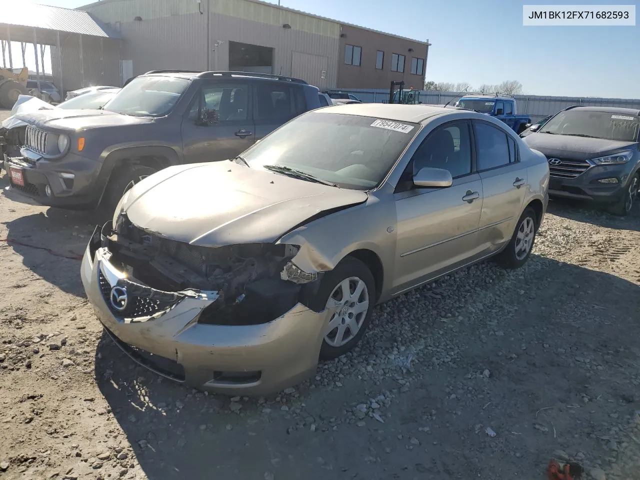 2007 Mazda 3 I VIN: JM1BK12FX71682593 Lot: 79547074