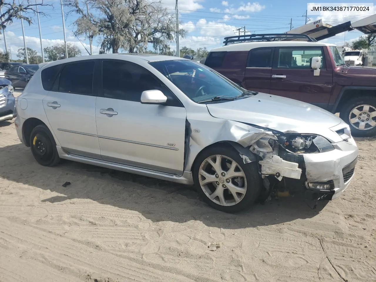 2007 Mazda 3 Hatchback VIN: JM1BK343871770024 Lot: 80049634