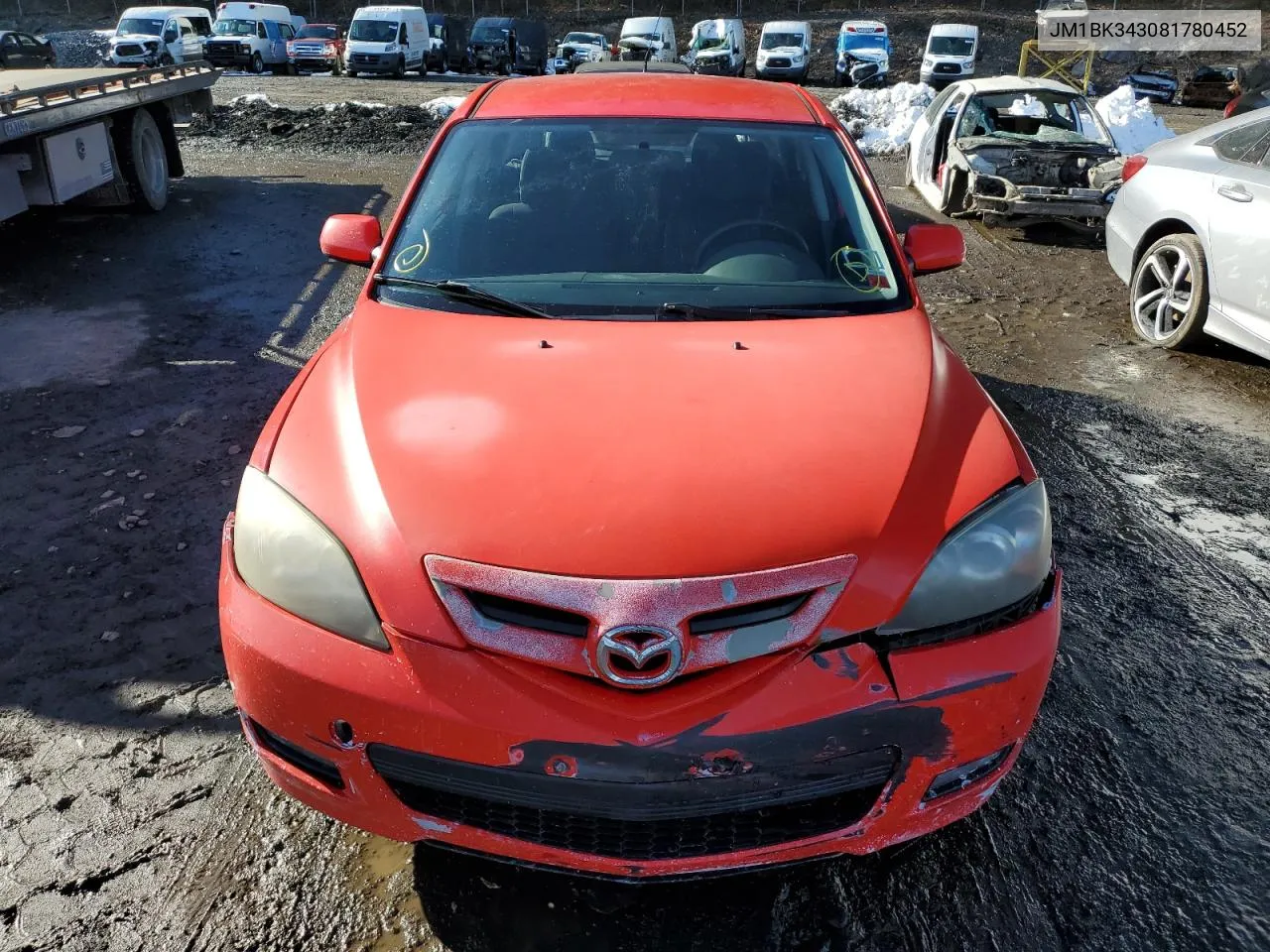 2008 Mazda 3 Hatchback VIN: JM1BK343081780452 Lot: 40743274