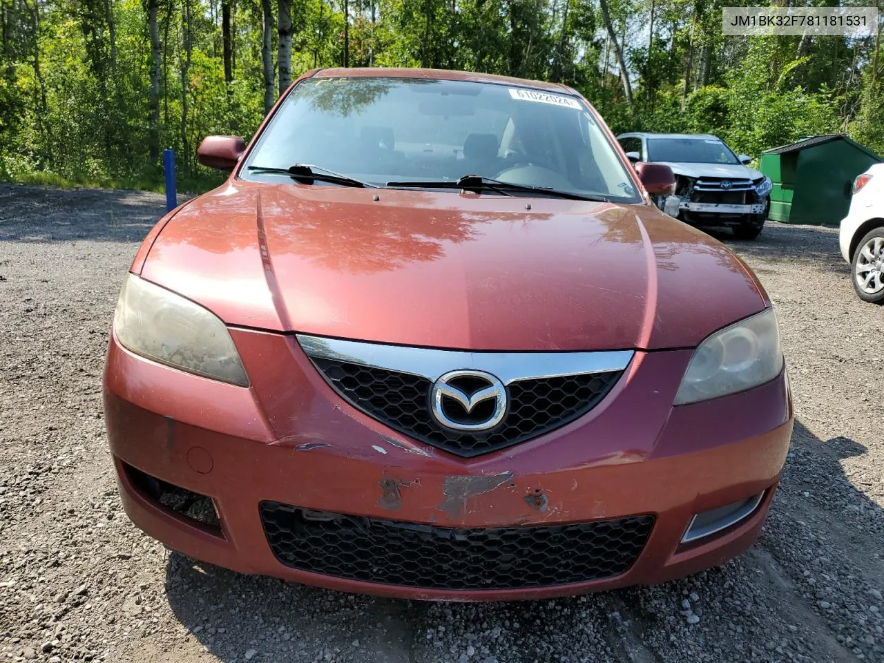 JM1BK32F781181531 2008 Mazda 3 I