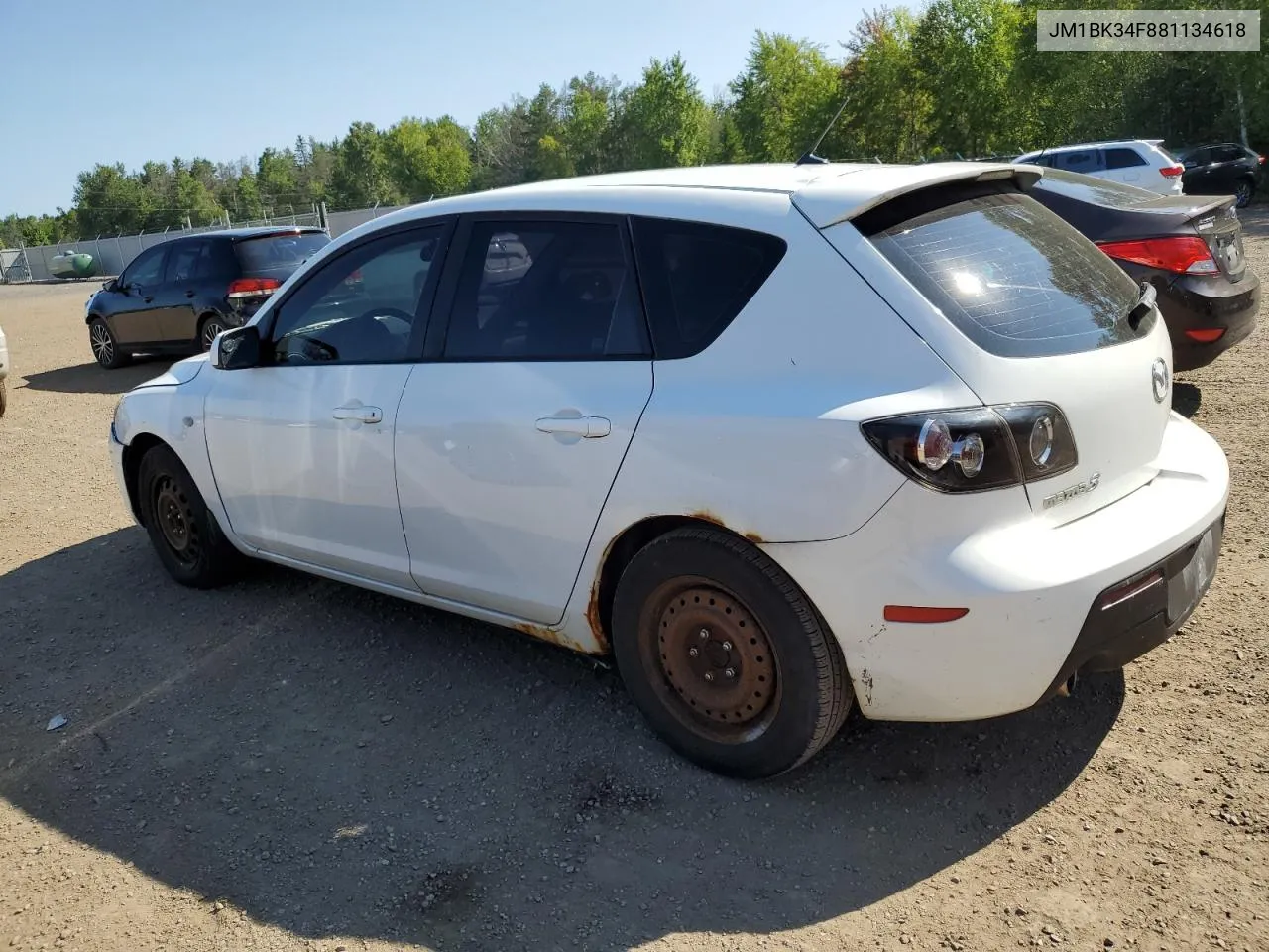 2008 Mazda 3 I VIN: JM1BK34F881134618 Lot: 64662524