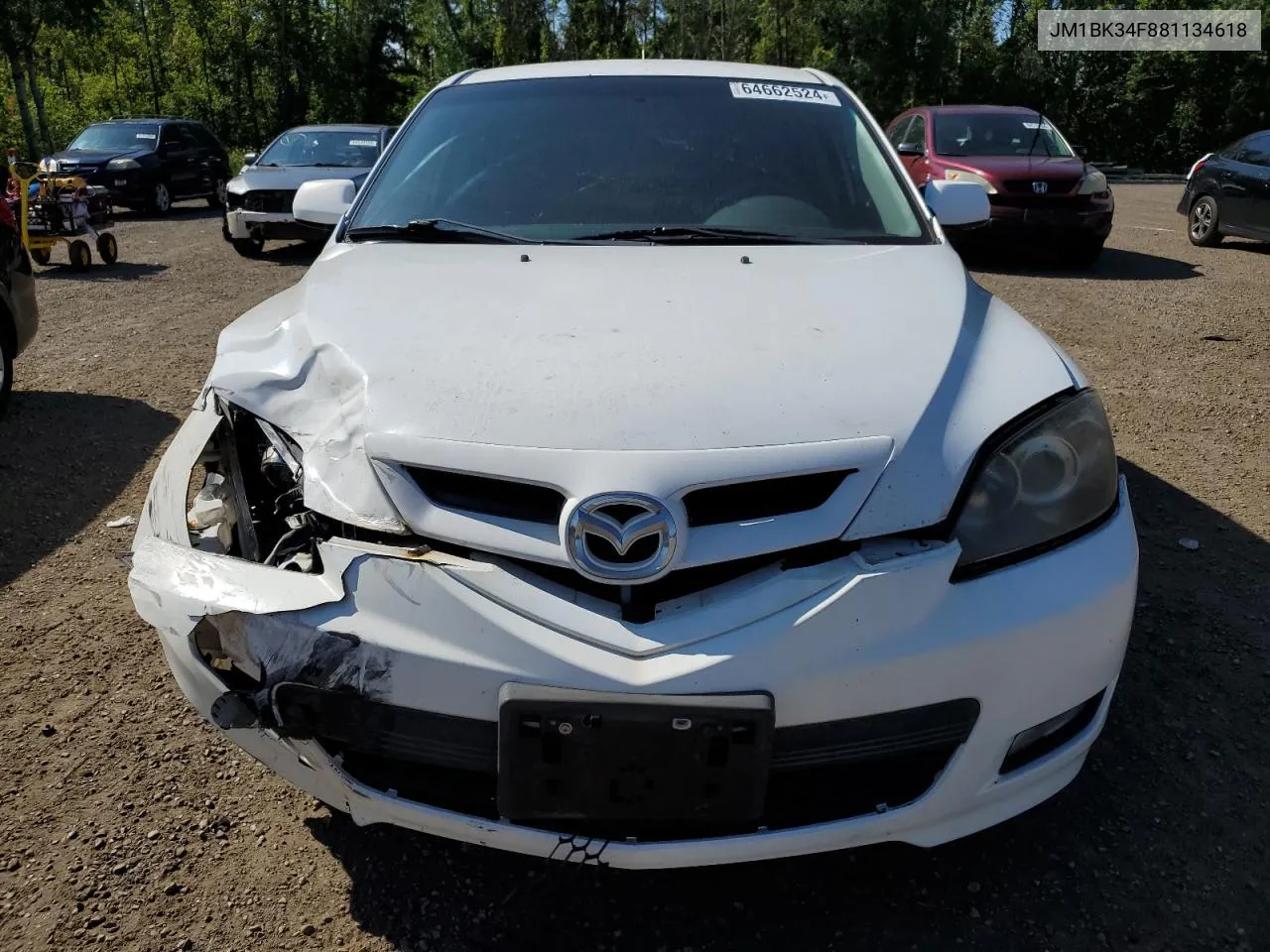 2008 Mazda 3 I VIN: JM1BK34F881134618 Lot: 64662524