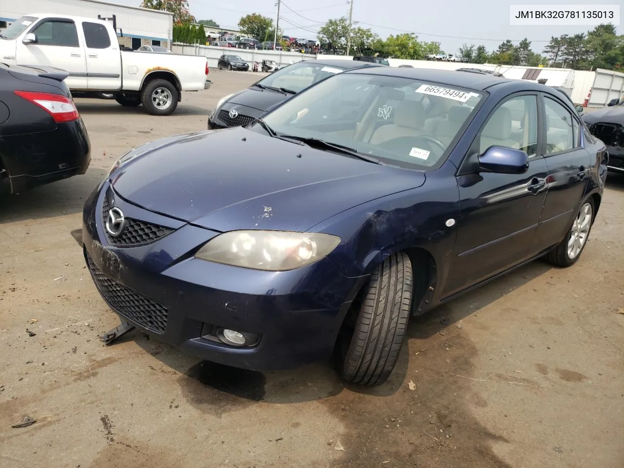 2008 Mazda 3 I VIN: JM1BK32G781135013 Lot: 66579494