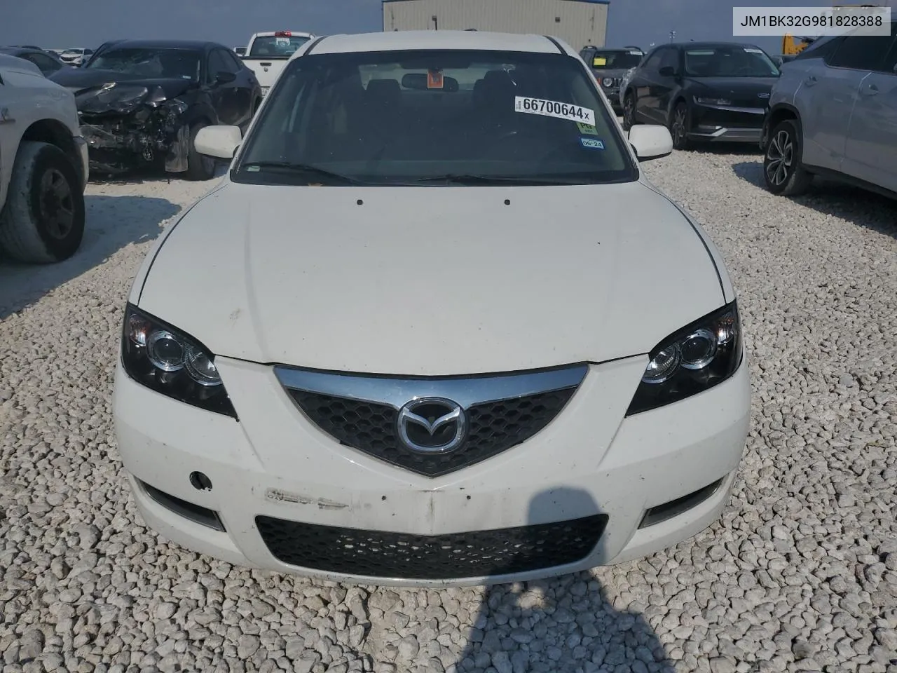 2008 Mazda 3 I VIN: JM1BK32G981828388 Lot: 66700644