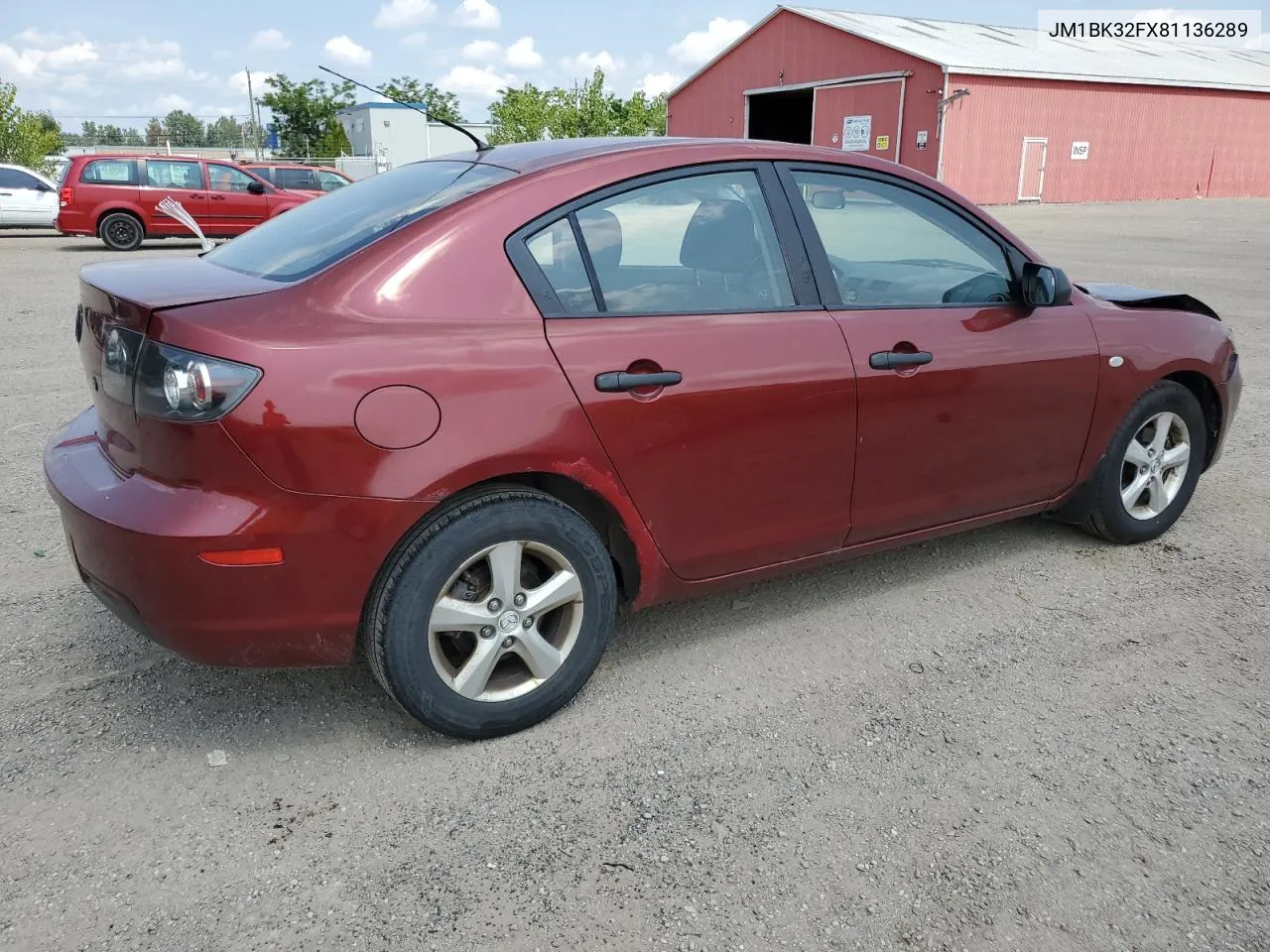 2008 Mazda 3 I VIN: JM1BK32FX81136289 Lot: 67118984