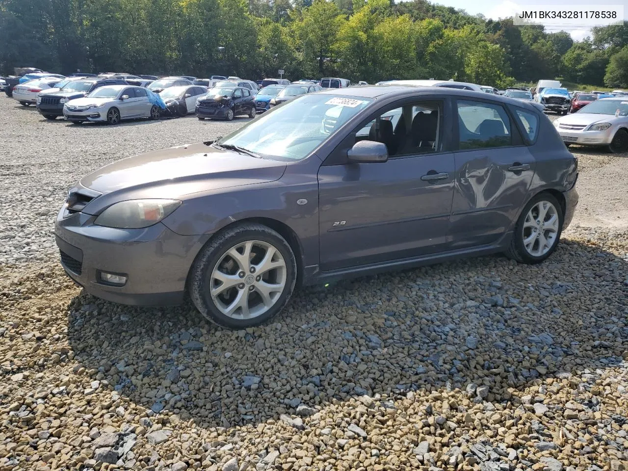 2008 Mazda 3 Hatchback VIN: JM1BK343281178538 Lot: 67236824