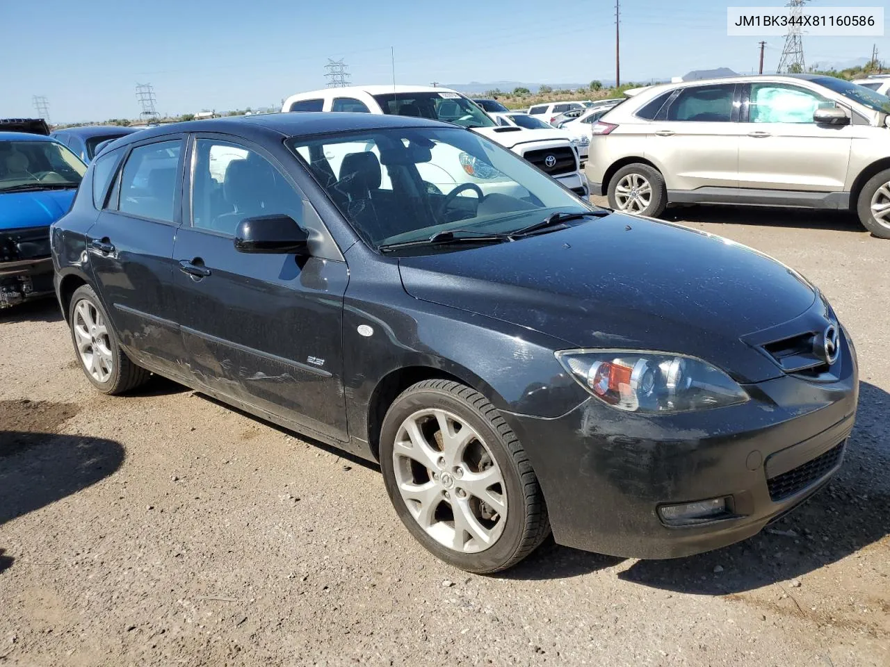 2008 Mazda 3 Hatchback VIN: JM1BK344X81160586 Lot: 67929434