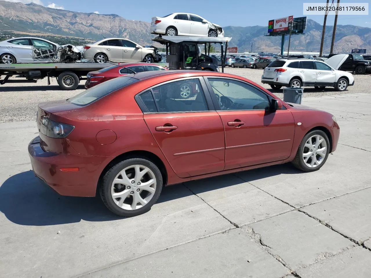 2008 Mazda 3 I VIN: JM1BK32G481179566 Lot: 69029624