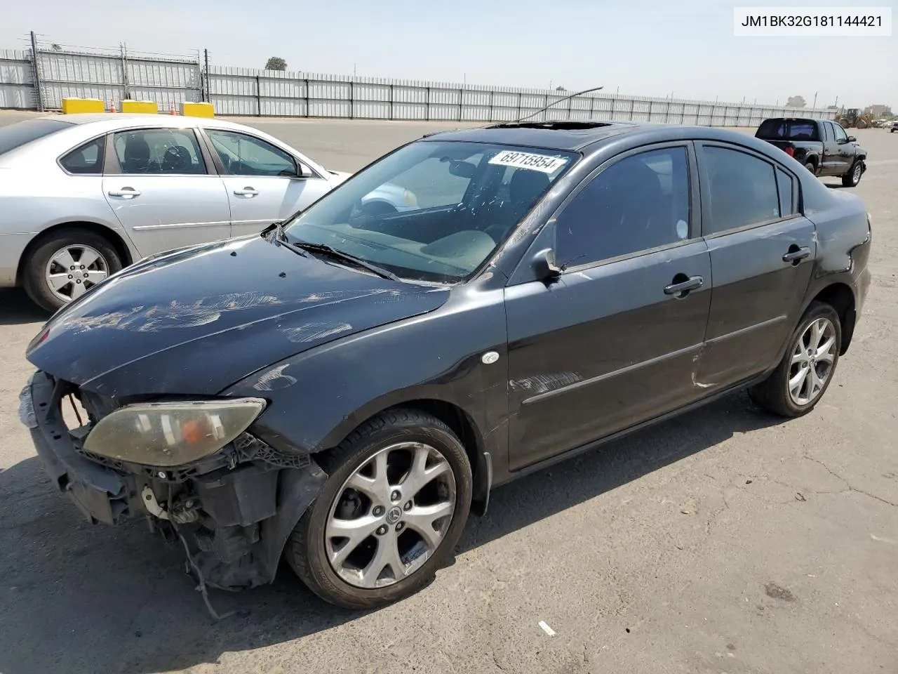 2008 Mazda 3 I VIN: JM1BK32G181144421 Lot: 69715954