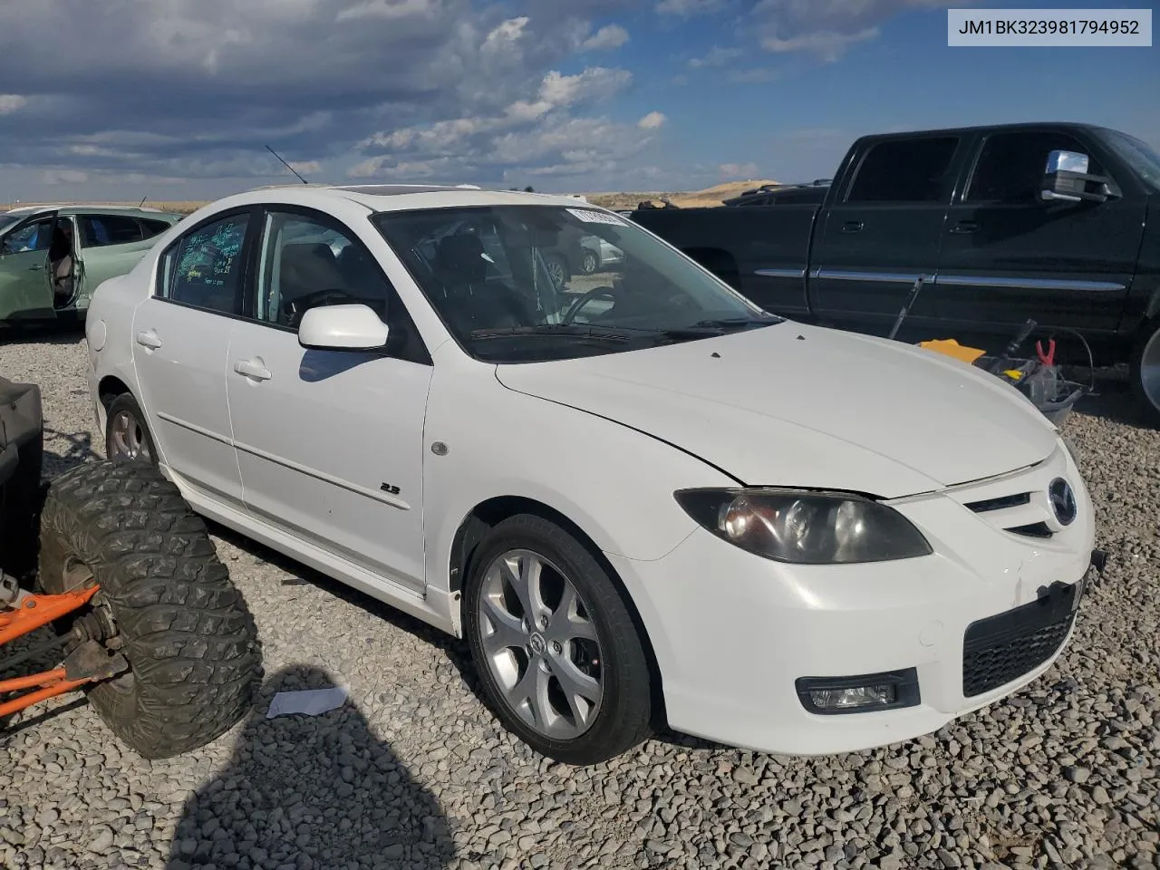 2008 Mazda 3 S VIN: JM1BK323981794952 Lot: 70789904