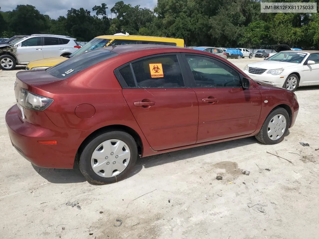 2008 Mazda 3 I VIN: JM1BK12FX81175033 Lot: 71976214