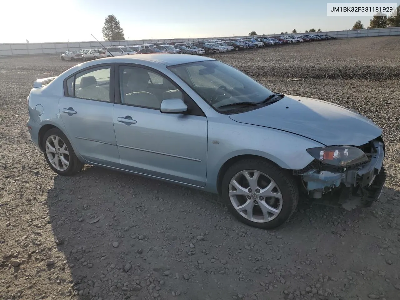 2008 Mazda 3 I VIN: JM1BK32F381181929 Lot: 74610444