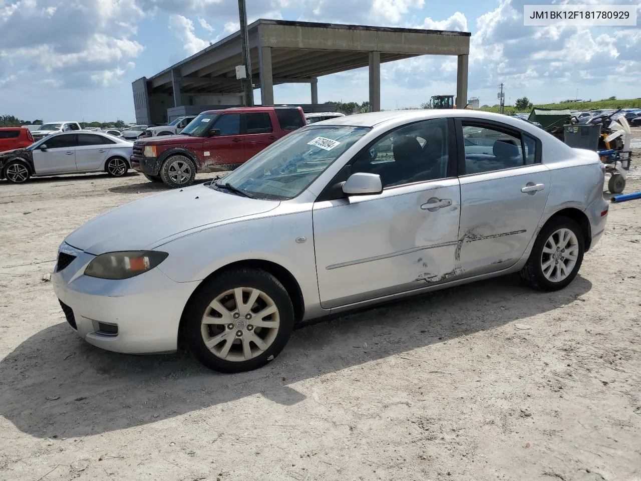 2008 Mazda 3 I VIN: JM1BK12F181780929 Lot: 74759094