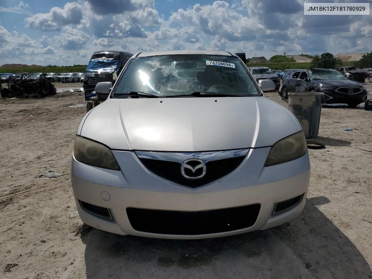 2008 Mazda 3 I VIN: JM1BK12F181780929 Lot: 74759094