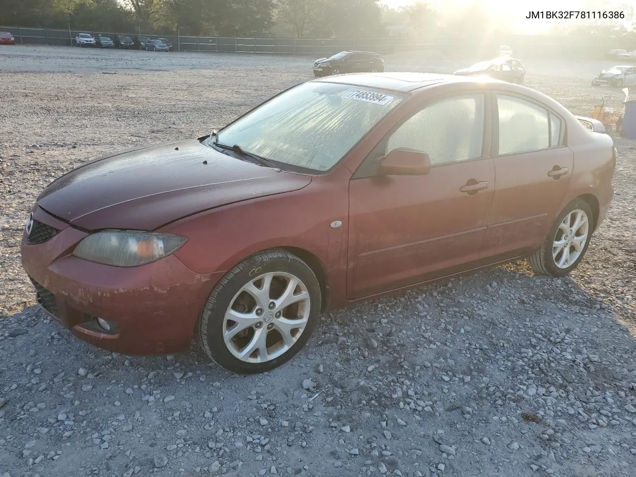 2008 Mazda 3 I VIN: JM1BK32F781116386 Lot: 74853994