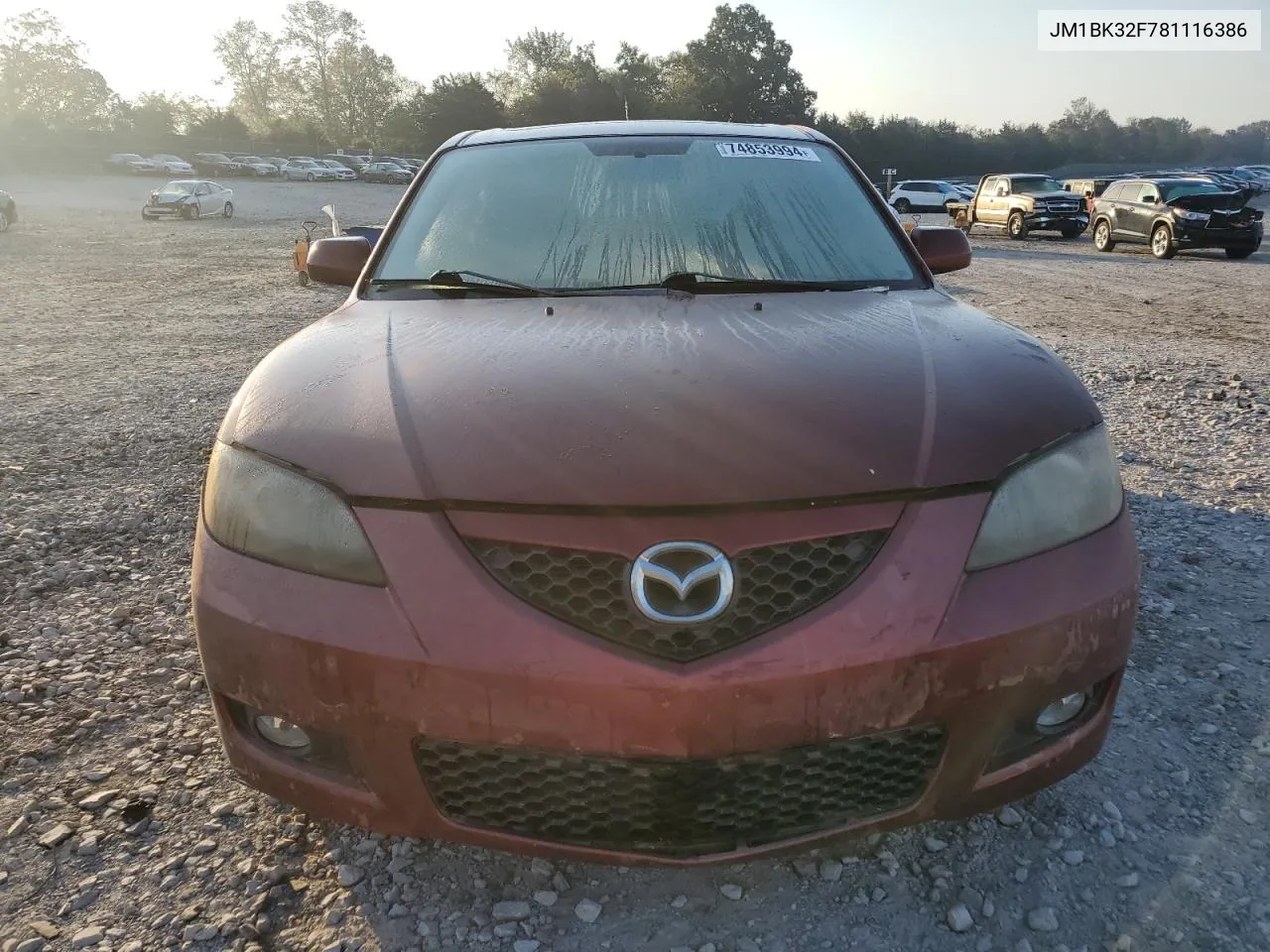 2008 Mazda 3 I VIN: JM1BK32F781116386 Lot: 74853994