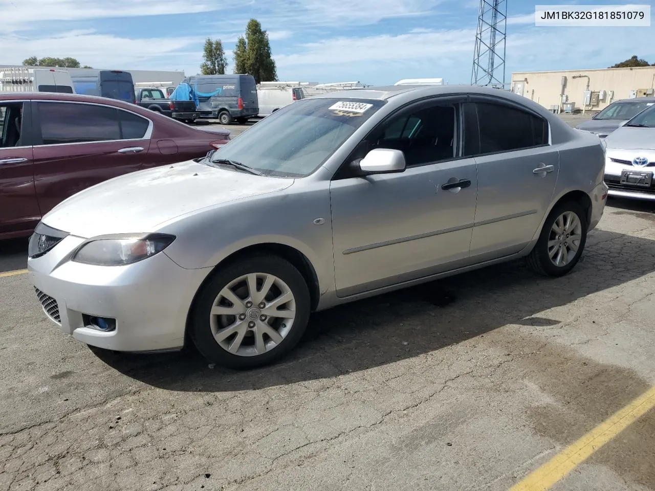 2008 Mazda 3 I VIN: JM1BK32G181851079 Lot: 75655384