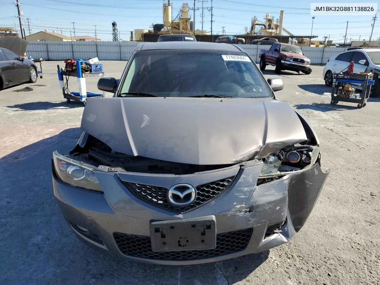 2008 Mazda 3 I VIN: JM1BK32G881138826 Lot: 77483684