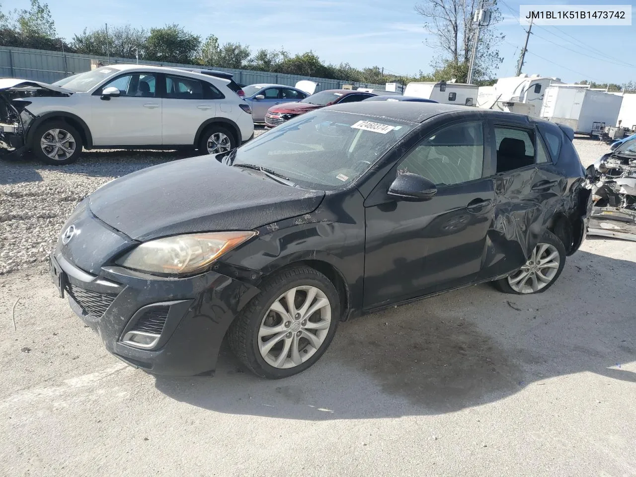 JM1BL1K51B1473742 2011 Mazda 3 S