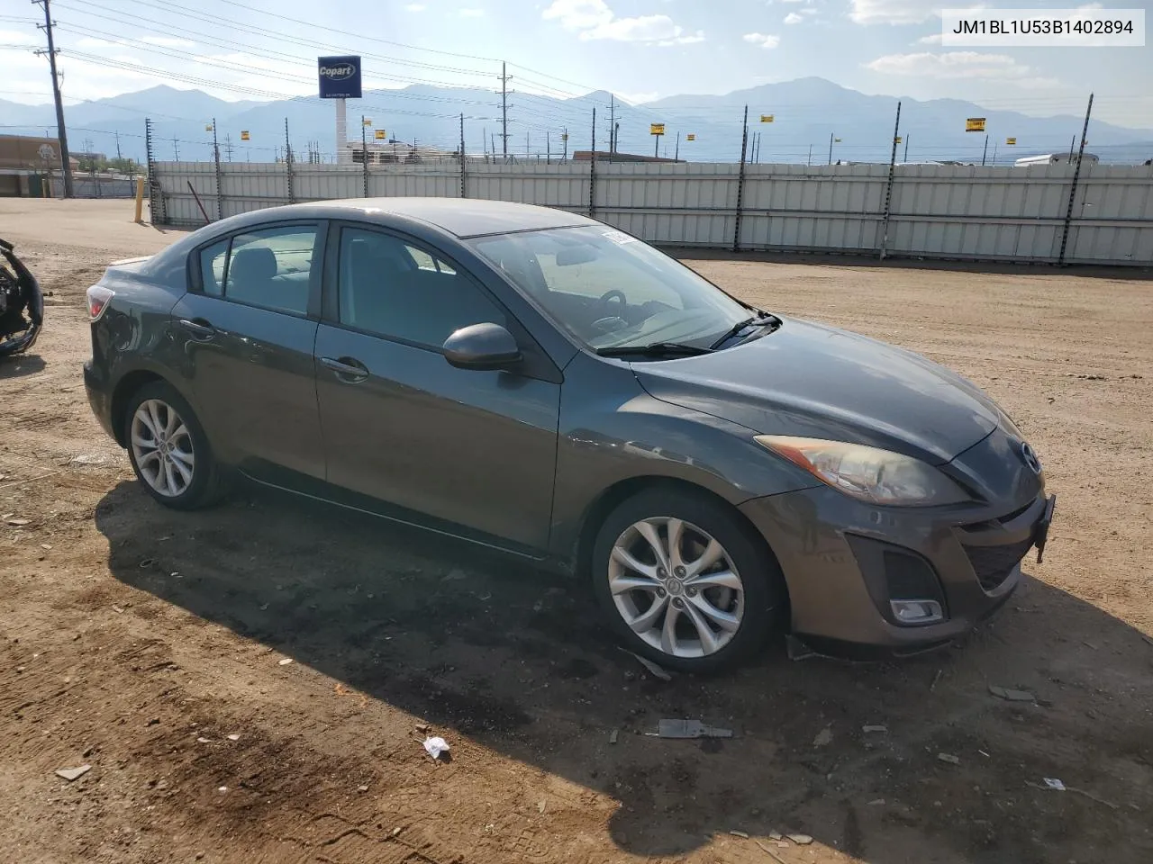 2011 Mazda 3 S VIN: JM1BL1U53B1402894 Lot: 73196474