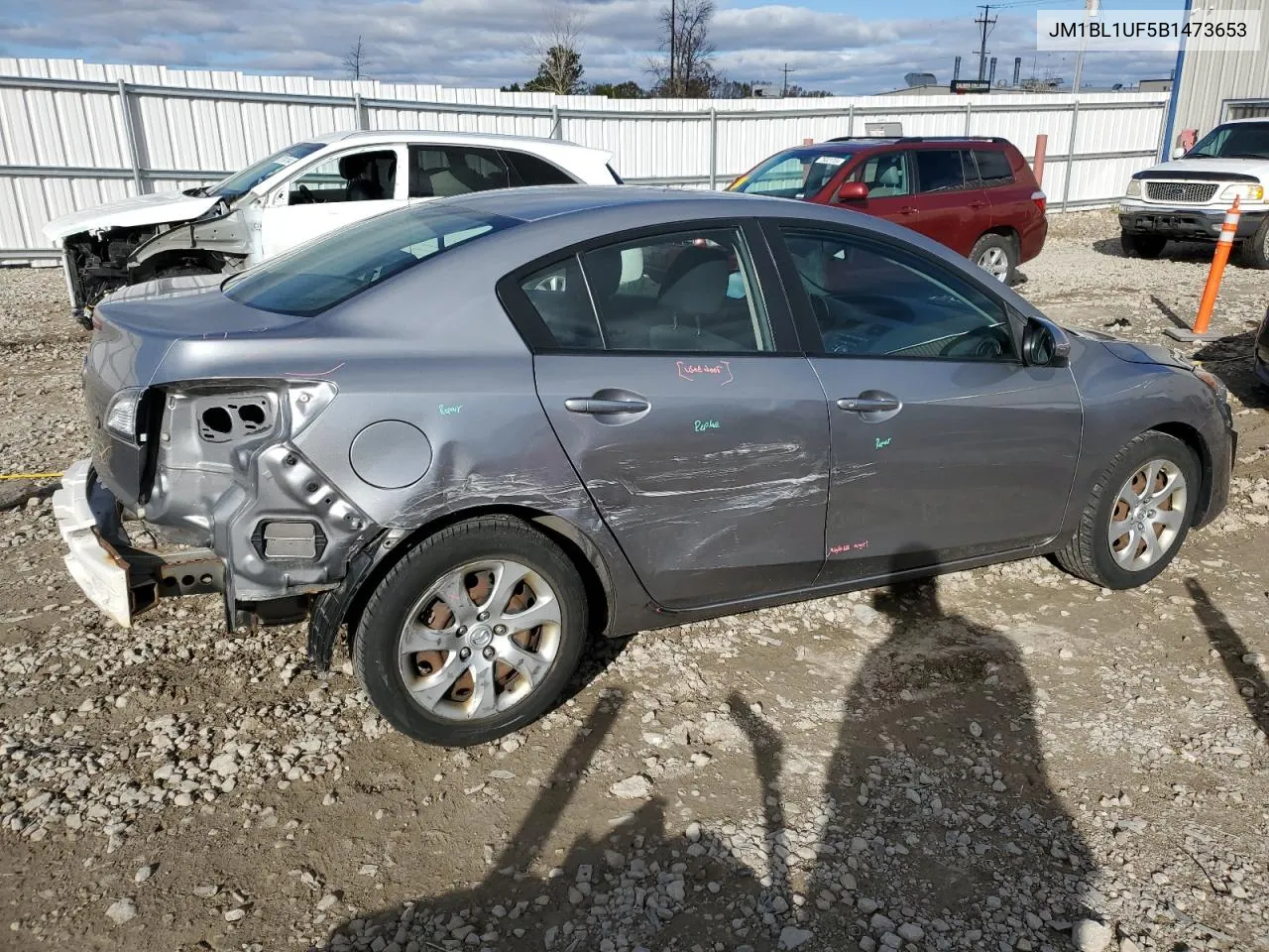 2011 Mazda 3 I VIN: JM1BL1UF5B1473653 Lot: 73612504