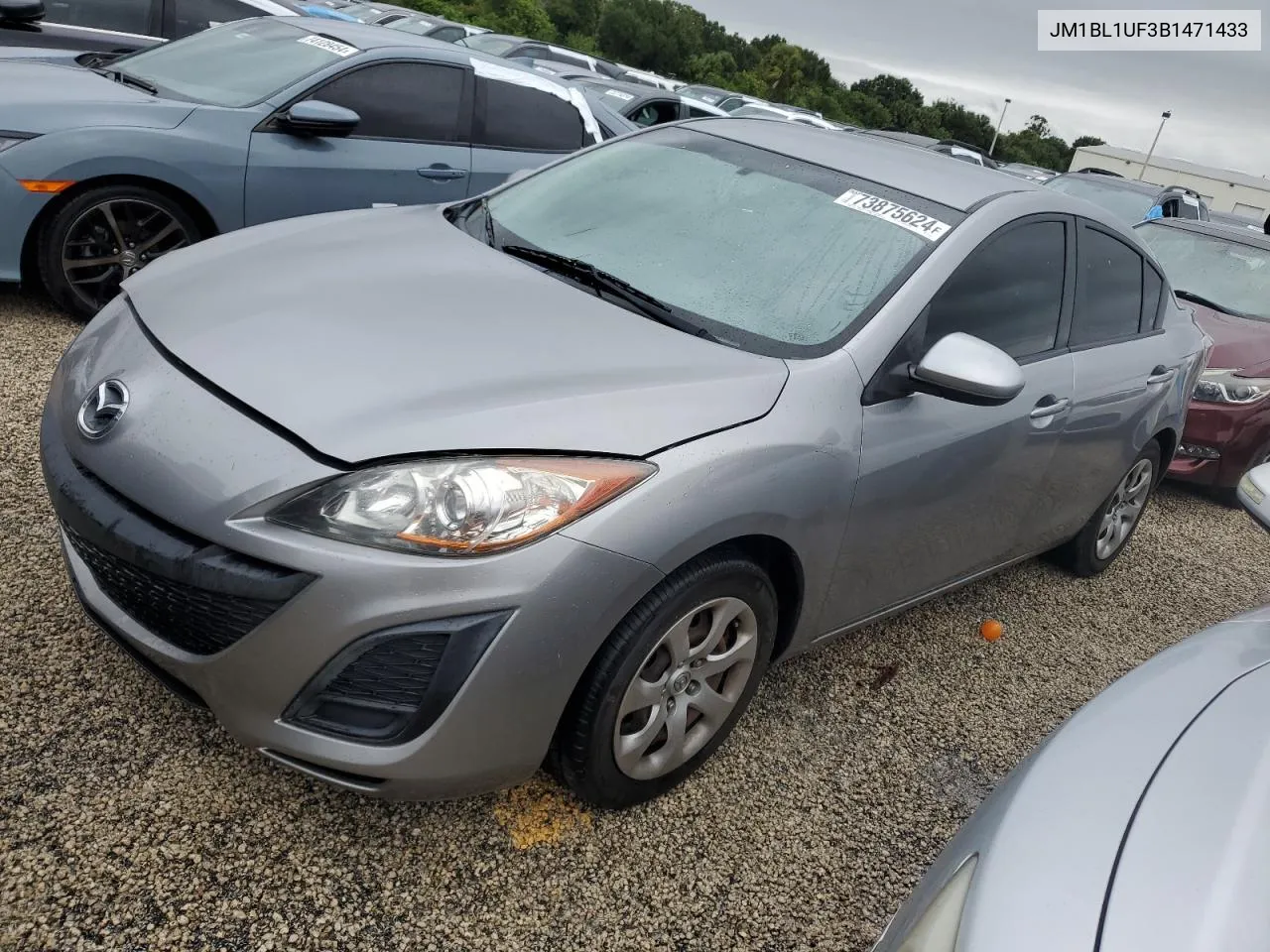 2011 Mazda 3 I VIN: JM1BL1UF3B1471433 Lot: 73875624