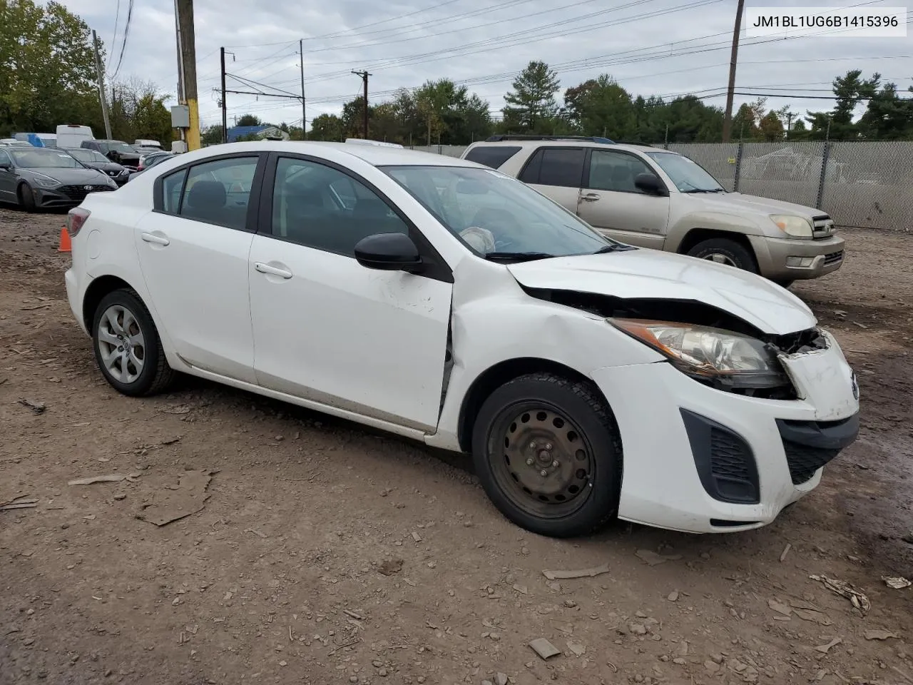 2011 Mazda 3 I VIN: JM1BL1UG6B1415396 Lot: 74428324