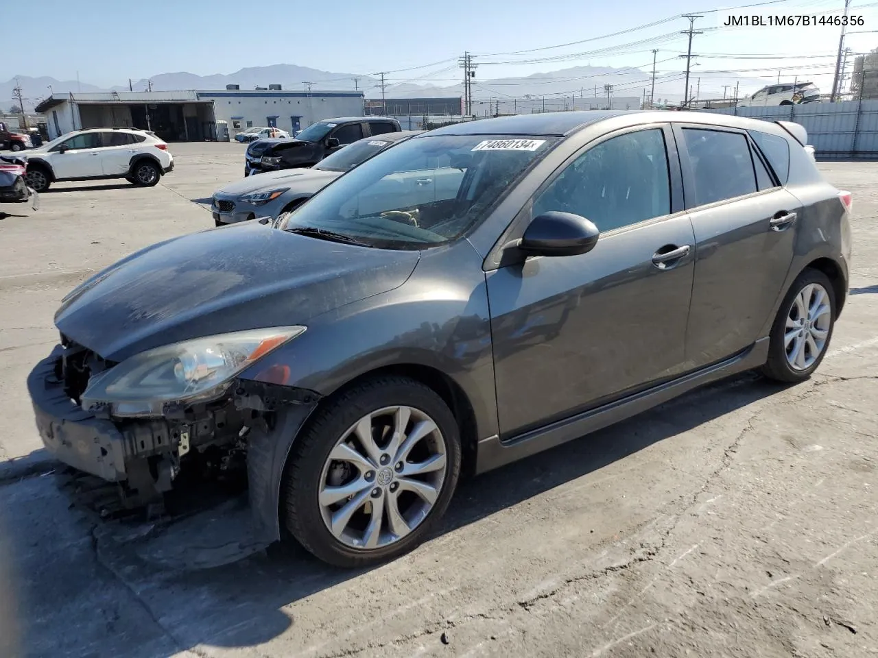 2011 Mazda 3 S VIN: JM1BL1M67B1446356 Lot: 74860134