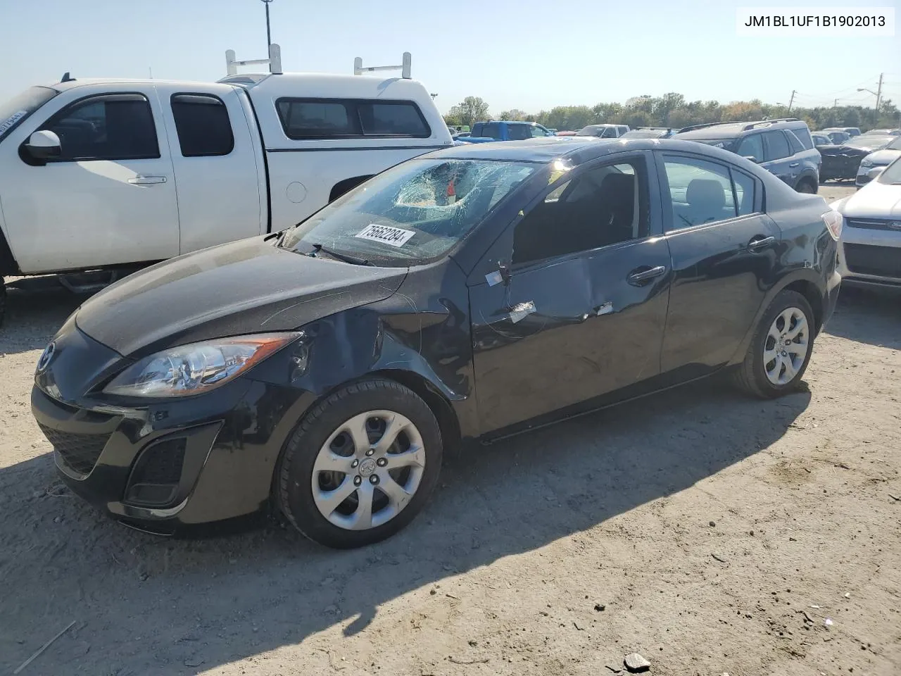 2011 Mazda 3 I VIN: JM1BL1UF1B1902013 Lot: 75662284