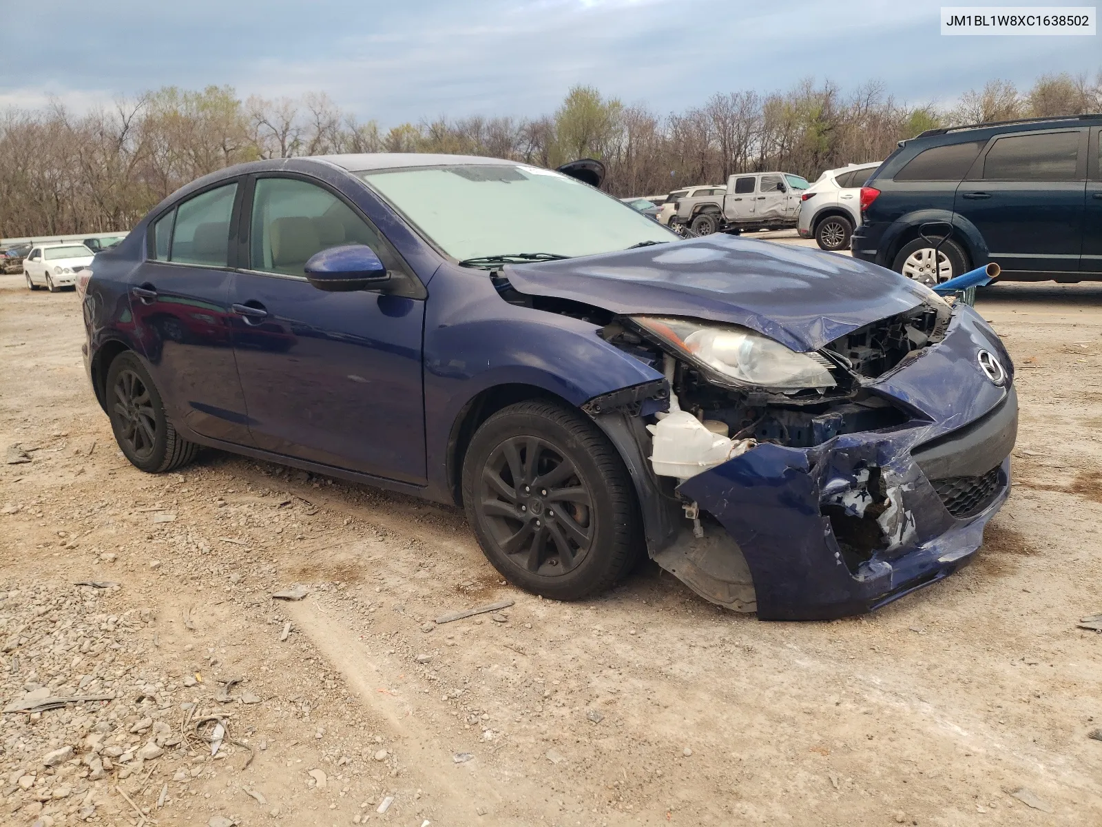 2012 Mazda 3 I VIN: JM1BL1W8XC1638502 Lot: 46515674