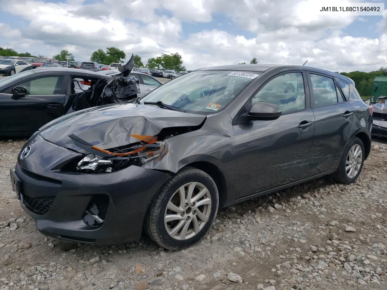 2012 Mazda 3 I VIN: JM1BL1L88C1540492 Lot: 56136224