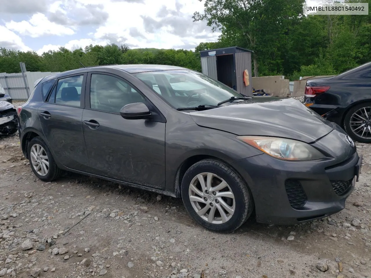 2012 Mazda 3 I VIN: JM1BL1L88C1540492 Lot: 56136224