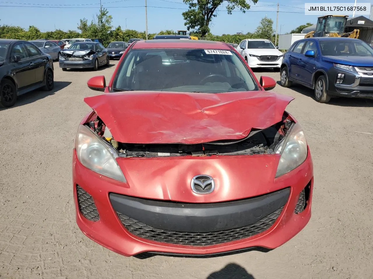 2012 Mazda 3 I VIN: JM1BL1L75C1687568 Lot: 67471024