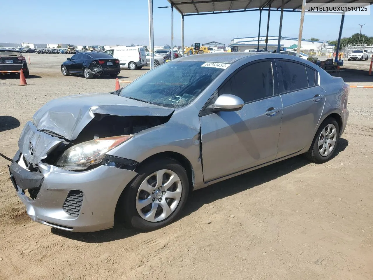 2012 Mazda 3 I VIN: JM1BL1UGXC1510125 Lot: 68943454