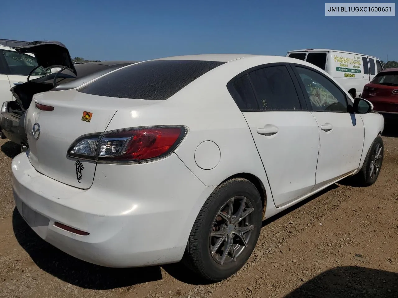 2012 Mazda 3 I VIN: JM1BL1UGXC1600651 Lot: 70341964