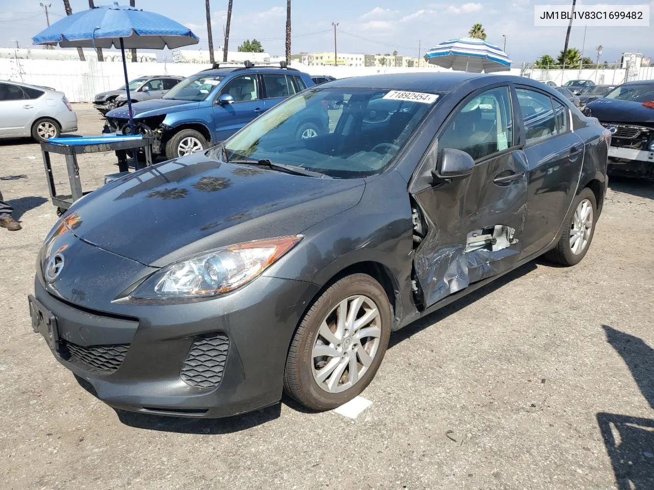 2012 Mazda 3 I VIN: JM1BL1V83C1699482 Lot: 71892954