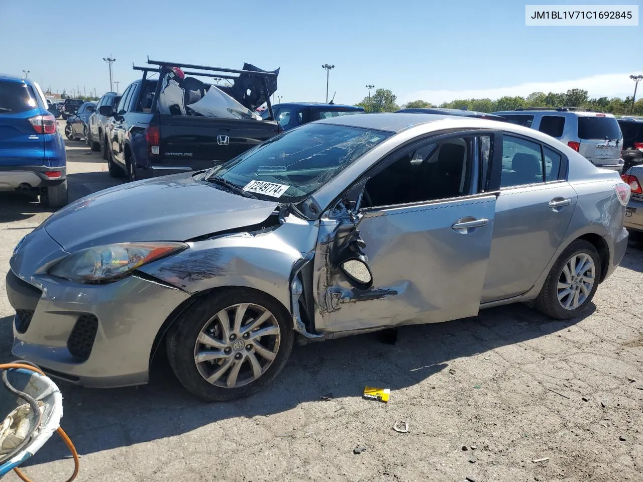 2012 Mazda 3 I VIN: JM1BL1V71C1692845 Lot: 72249774