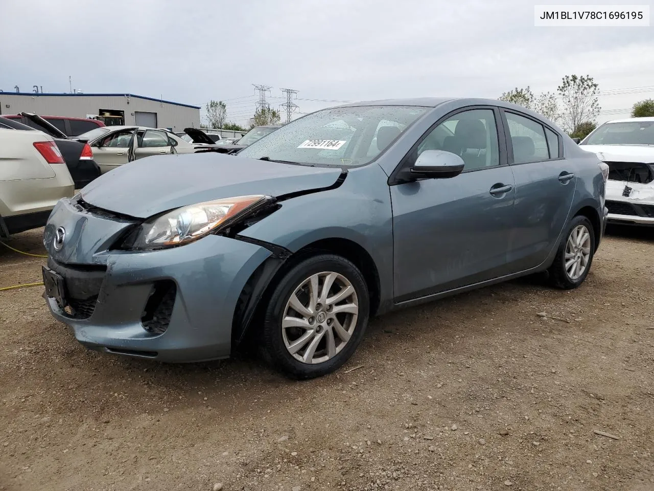 2012 Mazda 3 I VIN: JM1BL1V78C1696195 Lot: 72991164