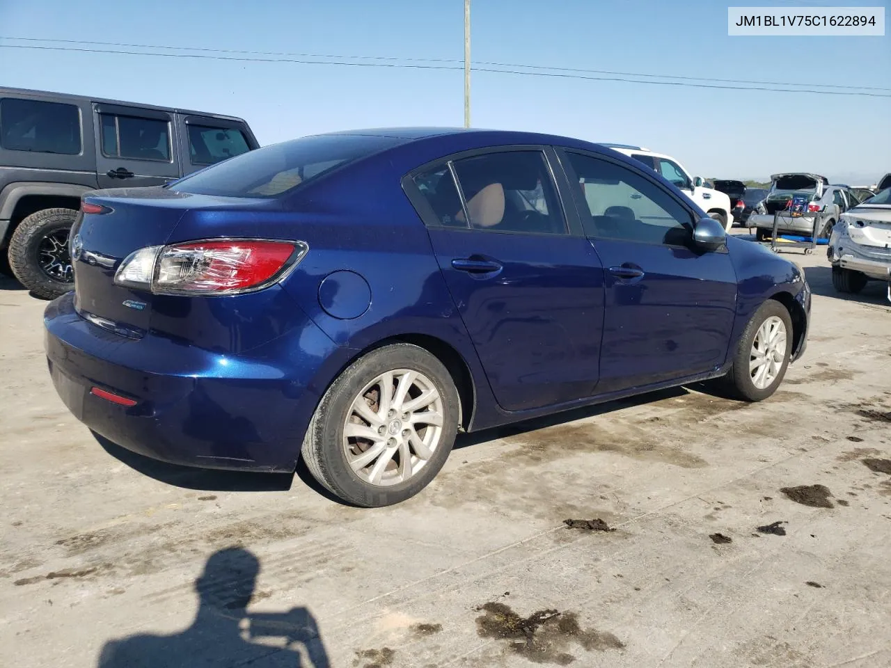 2012 Mazda 3 I VIN: JM1BL1V75C1622894 Lot: 74078844