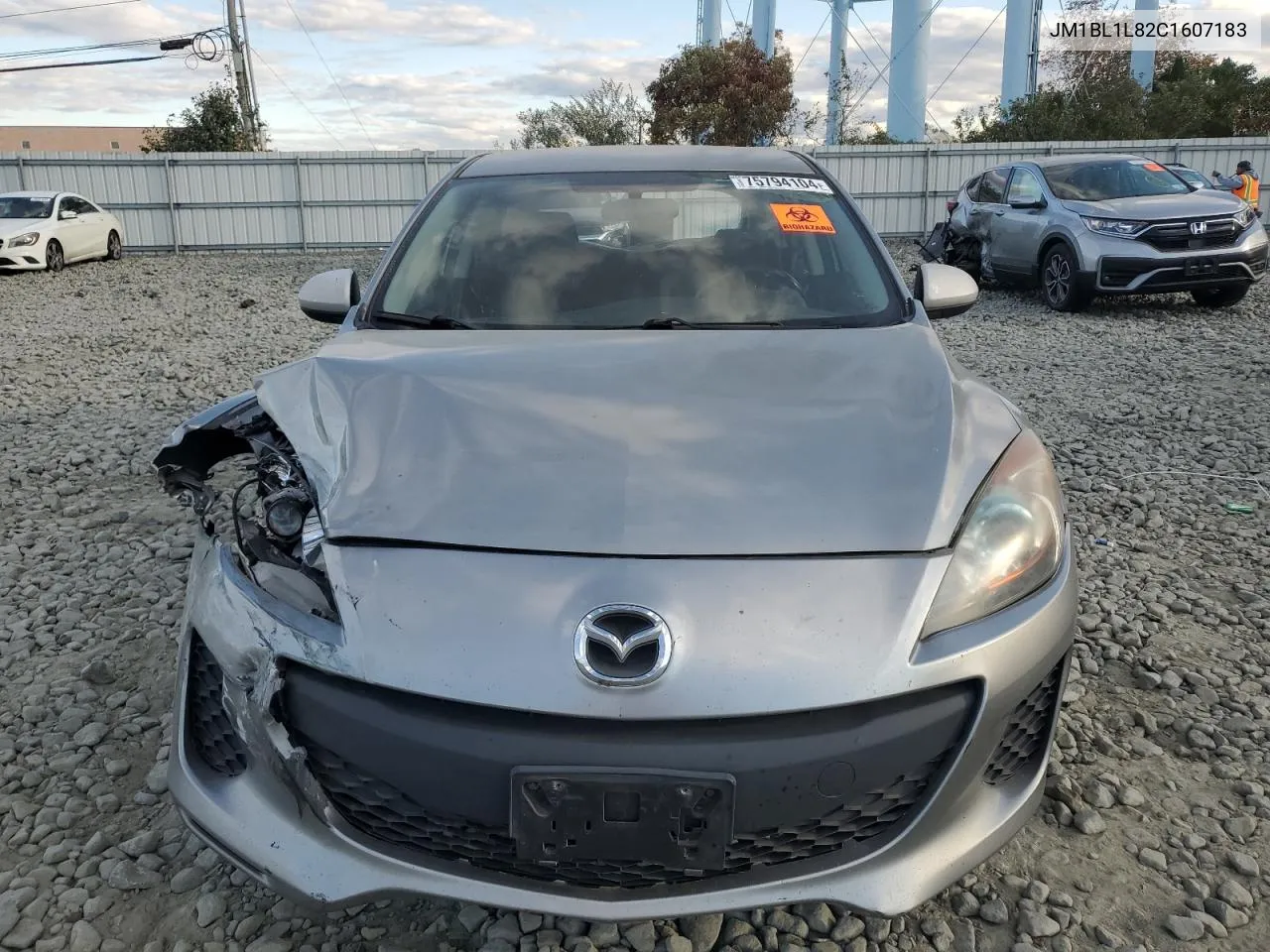 2012 Mazda 3 I VIN: JM1BL1L82C1607183 Lot: 75794104