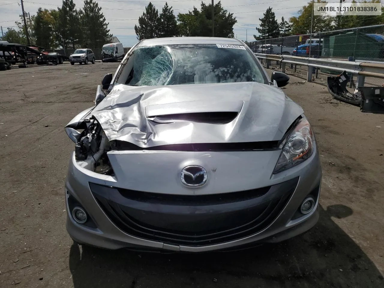 2013 Mazda Speed 3 VIN: JM1BL1L31D1838386 Lot: 72545324