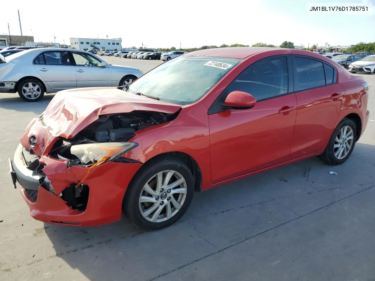 2013 Mazda 3 I VIN: JM1BL1V76D1785751 Lot: 72740634