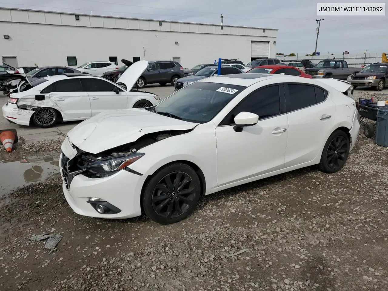 2014 Mazda 3 Grand Touring VIN: JM1BM1W31E1143092 Lot: 72031824