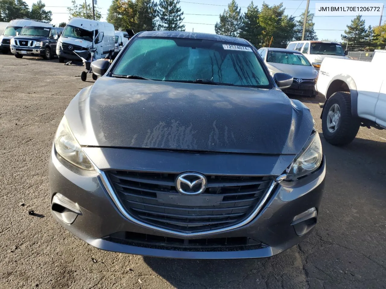 2014 Mazda 3 Touring VIN: JM1BM1L70E1206772 Lot: 72574074