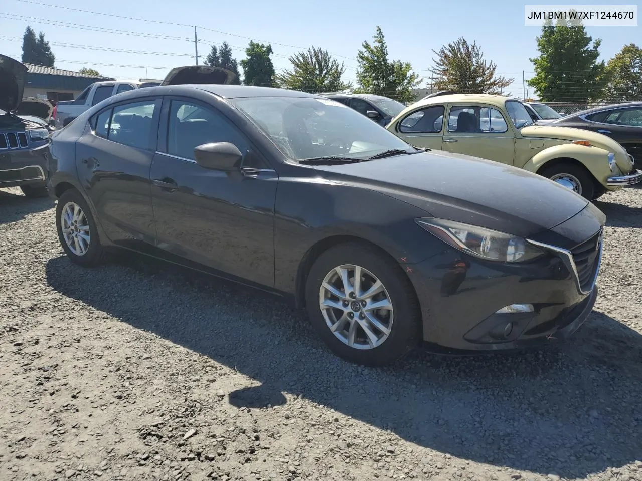 2015 Mazda 3 Grand Touring VIN: JM1BM1W7XF1244670 Lot: 68675574