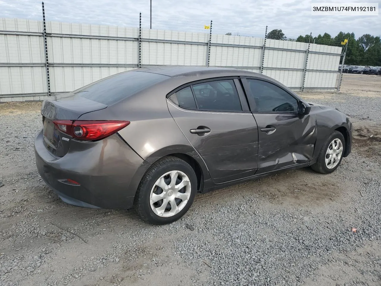 2015 Mazda 3 Sport VIN: 3MZBM1U74FM192181 Lot: 70842324