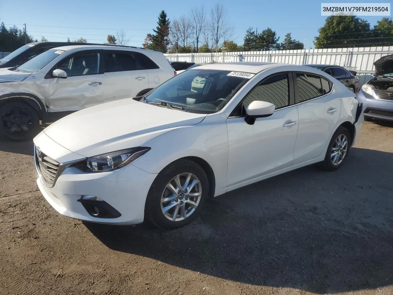 2015 Mazda 3 Touring VIN: 3MZBM1V79FM219504 Lot: 75120054